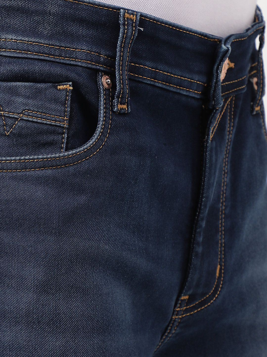 Numero Uno Men Solid Dark Blue Jeans